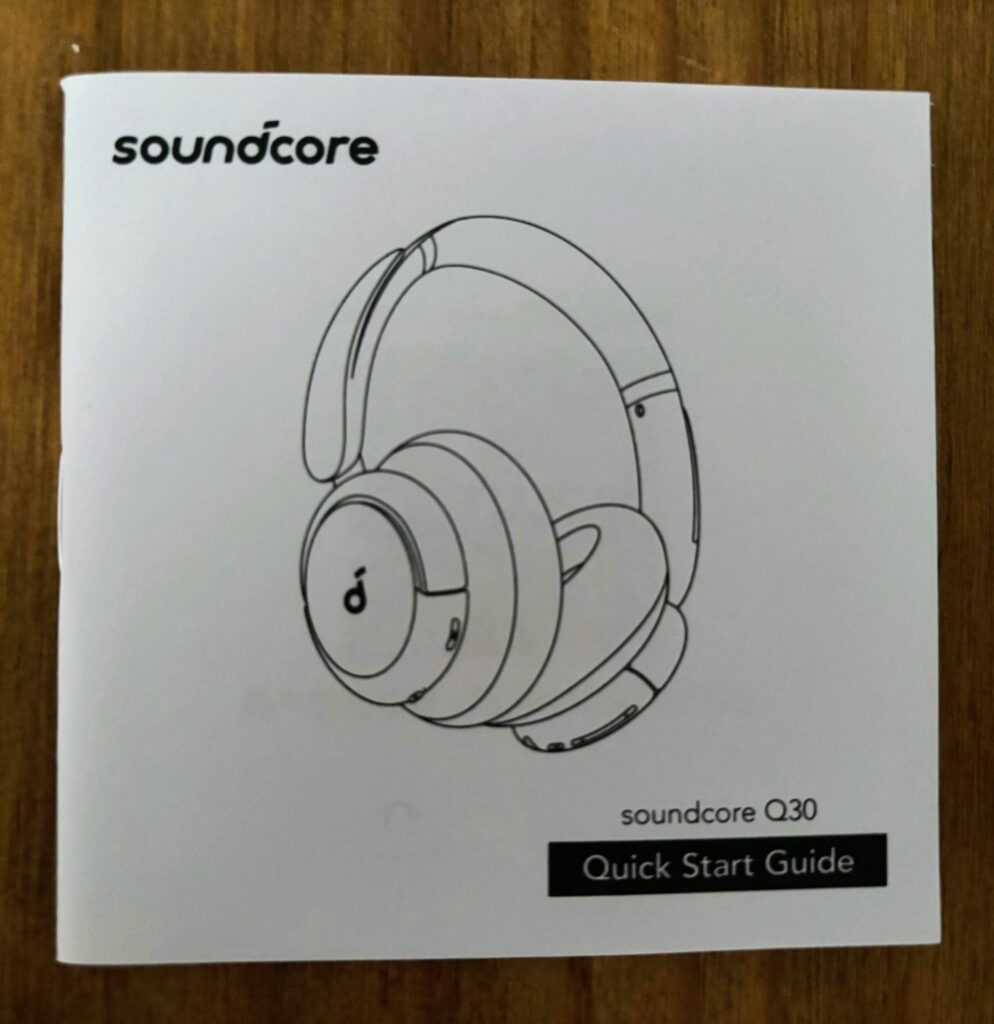 soundcore by Anker Q30 Noise-Cancelling-Kopfhörer Bedienungsanleitung vorne
