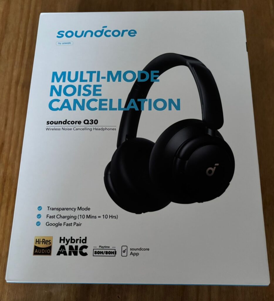 soundcore by Anker Q30 Noise-Cancelling-Kopfhörer Verpackung
