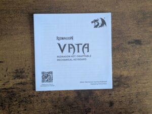 Anleitung der Redragon K580 VATA Gaming-Tastatur