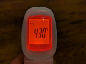 Berrcom JXB-178 Stirnthermometer Display-Anzeige Rot