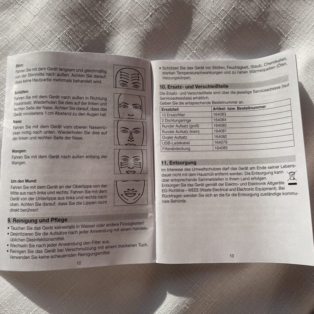 Beurer FC 41 Porenreiniger Anleitung