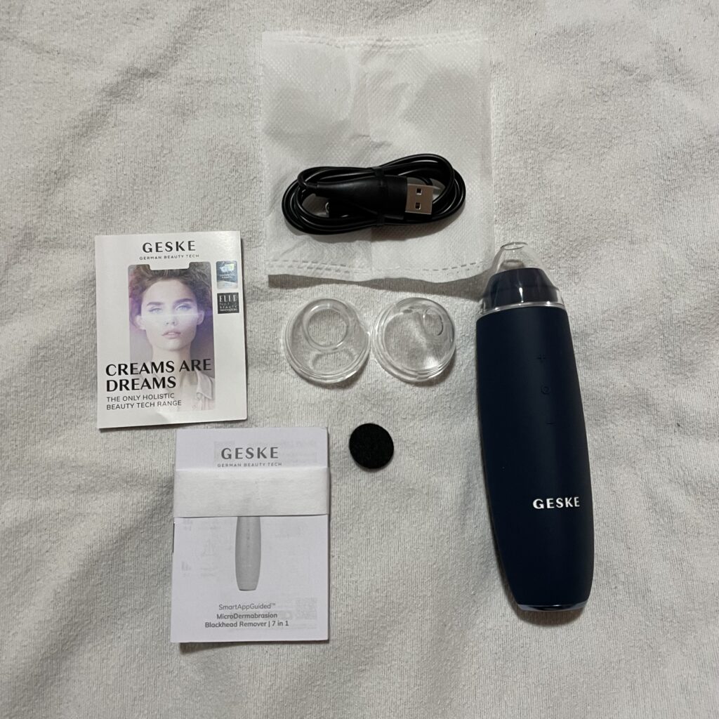GESKE MicroDermabrasion Blackhead Remover 7-in-1 Porenreiniger mit Zubehör