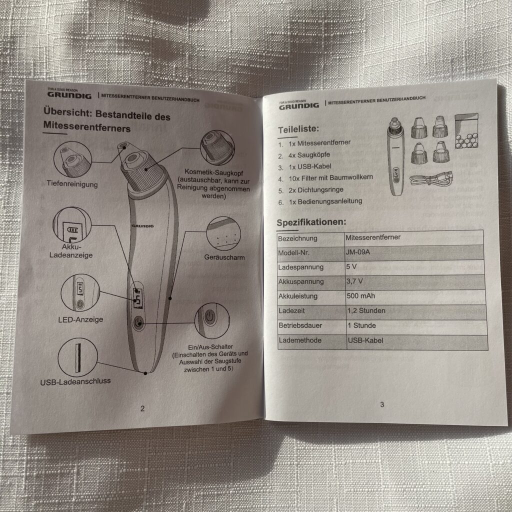 Grundig Porenreiniger Anleitung
