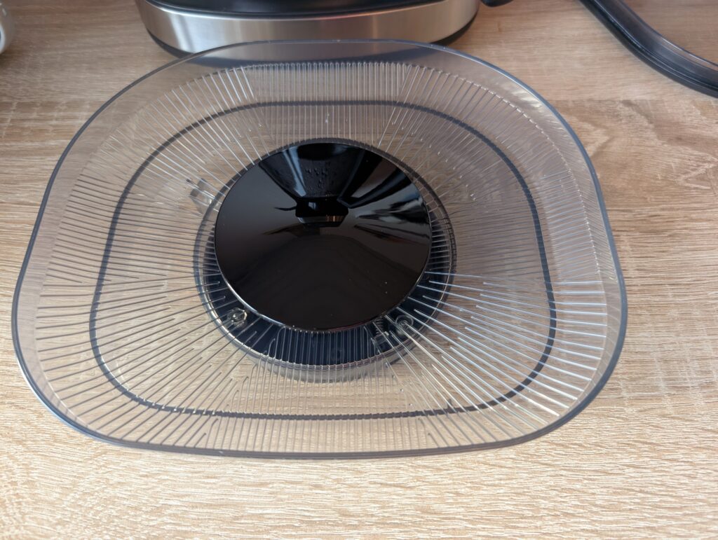 Krups KM8328 Grind Aroma Kaffeemaschine mit Mahlwerk Deckel abgenommen