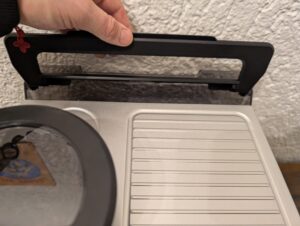 Krups Precision XP801T Siebträgermaschine mit geöffneten Wassertank