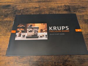 Kurzanleitung der Krups Precision XP801T Siebträgermaschine