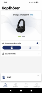 PHILIPS TAH6509BK00 Noise Cancelling Kopfhörer App 7