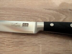 SHAN ZU Japanisches Kochmesser Detailansicht Klinge