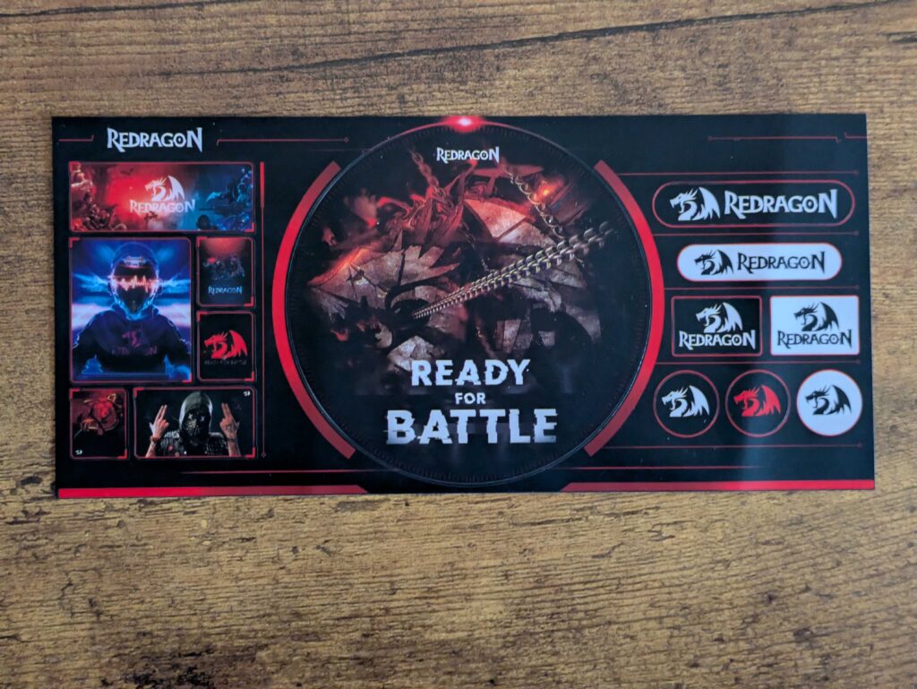 Werbeblatt der Redragon K580 VATA Gaming-Tastatur