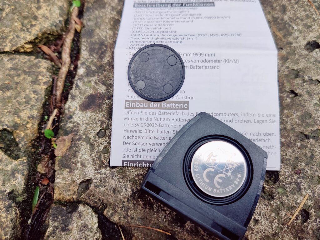 SPGOOD YS-858 Fahrradcomputer Batterieeinbau Sensor