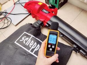 Scheppach BLV3000E Laubsauger Lautstärke auf höchster Stufe