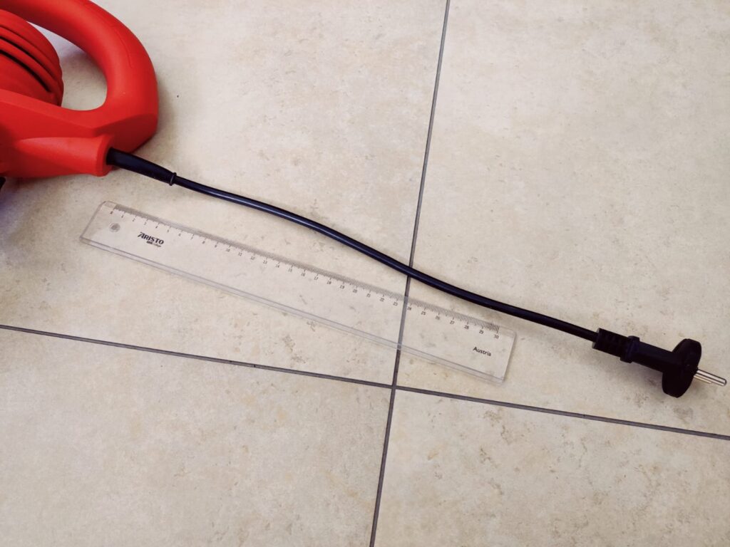 Scheppach BLV3000E Laubsauger Länge des Stromkabels