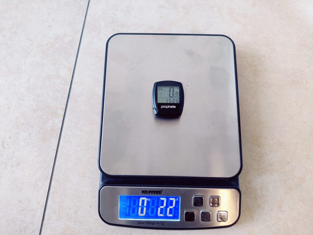 Prophete 0531 Fahrradcomputer ermitteltes Gewicht