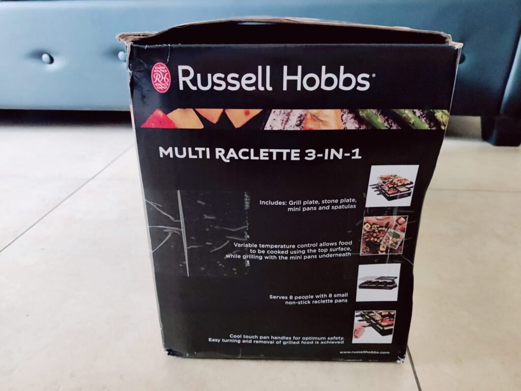 Russell Hobbs 26280-56 Raclette Verpackung seitlich