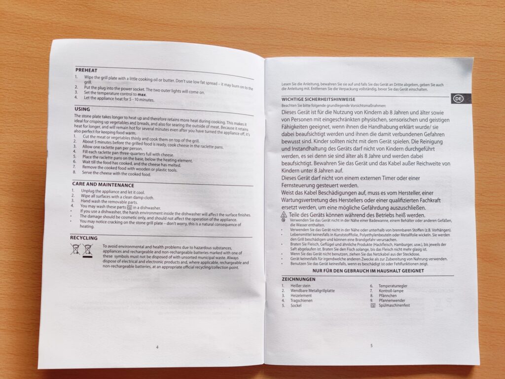 Russell Hobbs 26280-56 Raclette Sicherheitshinweise