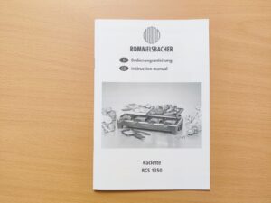 Rommelsbacher RCS 1350 Raclette Bedienungsanleitung