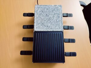 Rommelsbacher RCS 1350 Raclette betriebsbereit von oben