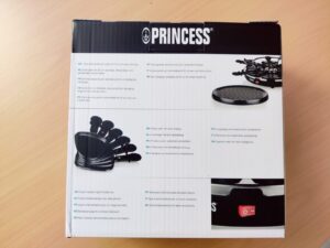 Princess 162725 Raclette Verpackung Rückseite