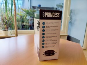 Princess 162725 Raclette Verpackung von der Seite