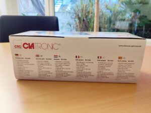 Clatronic RG 3592 Raclette Verpackung von der Seite