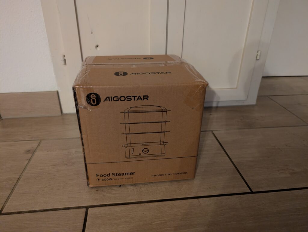 Aigostar-Dampfgarer Verpackung