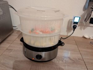 Aigostar-Dampfgarer mit zwei Garbehältern