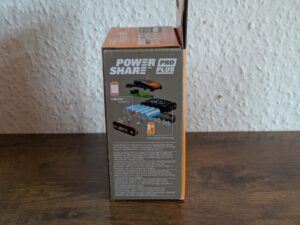 Akkuverpackung der WORX Nitro WX542 Stichsäge von links