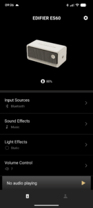 App des Edifier ES60 Lautsprechers