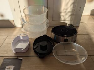 Cecotec Vapovita 3000 Inox Dampfgarer Lieferumfang ausgepackt