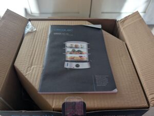 Cecotec Vapovita 3000 Inox Dampfgarer Verpackung geöffnet