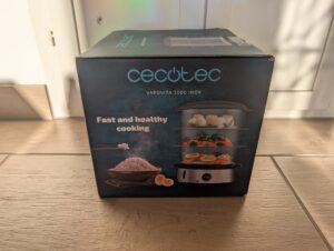 Cecotec Vapovita 3000 Inox Dampfgarer Verpackung von vorn