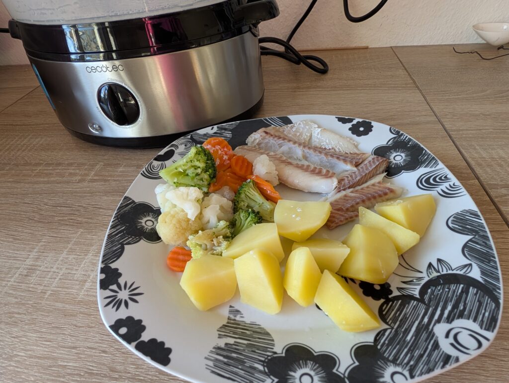 Cecotec Vapovita 3000 Inox Dampfgarer fertige Mahlzeit