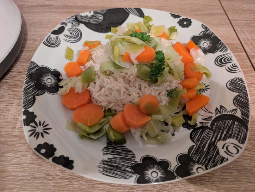 Dampfgarer Test Rezept 1 Gemüsereis
