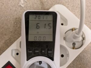 Einhell TE-JS 1880 Li – Solo Stichsäge gemessener Stromverbrauch des Ladegerätes