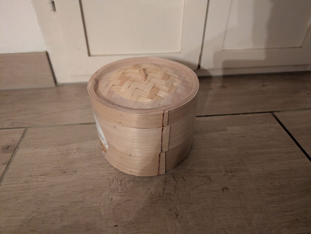 Ibili-Bambus-Dampfgarer in Verpackung