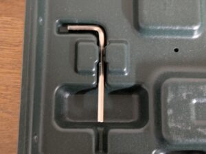 Inbusschlüsselhalterung im Koffer der Metabo STEB 65 Quick Stichsäge