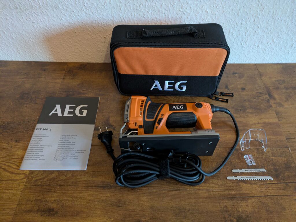 Lieferumfang der AEG PST 500 Stichsäge