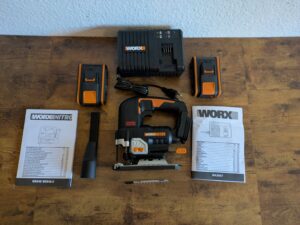 Lieferumfang der WORX Nitro WX542 Stichsäge