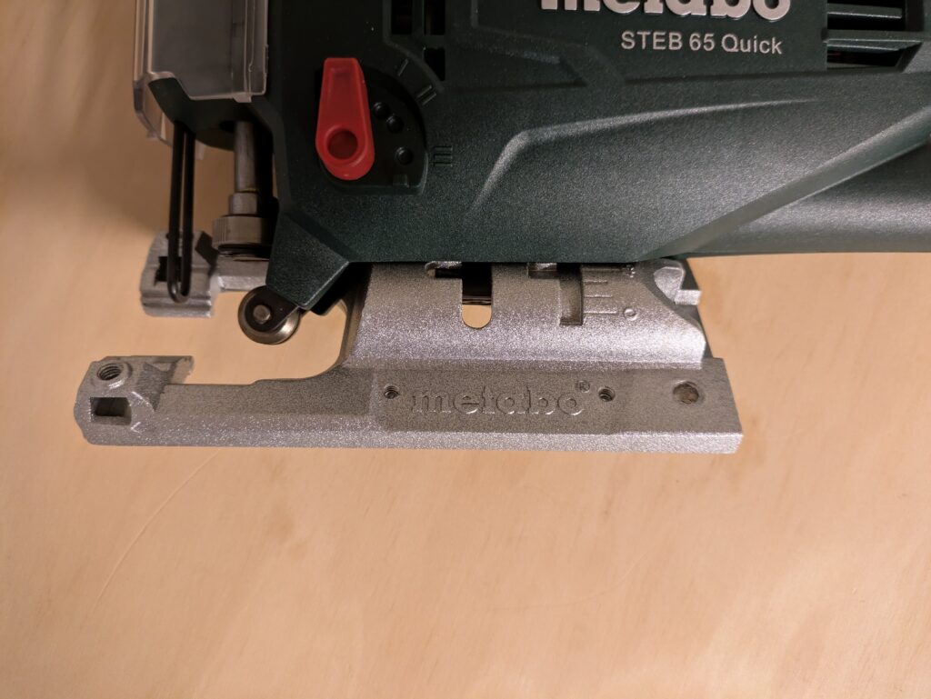 Metabo STEB 65 Quick Stichsäge mit verstellten Sägeschuh