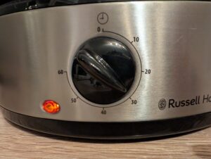 Russell Hobbs cook@home Dampfgarer Bedienelement und Betriebsleuchte