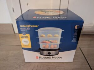 Russell Hobbs cook@home Dampfgarer Verpackung von vorn