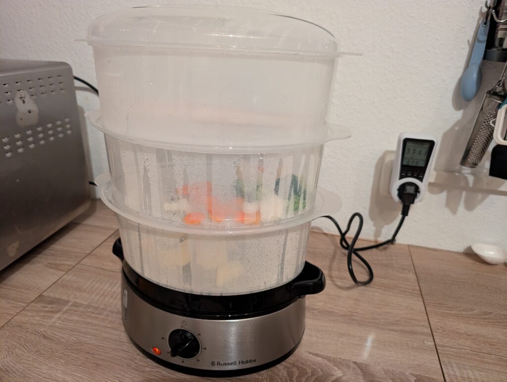 Russell Hobbs cook@home Dampfgarer mit drei Garbehältern