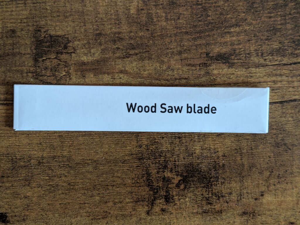 Sägeblattverpackung der WORX Nitro WX542 Stichsäge