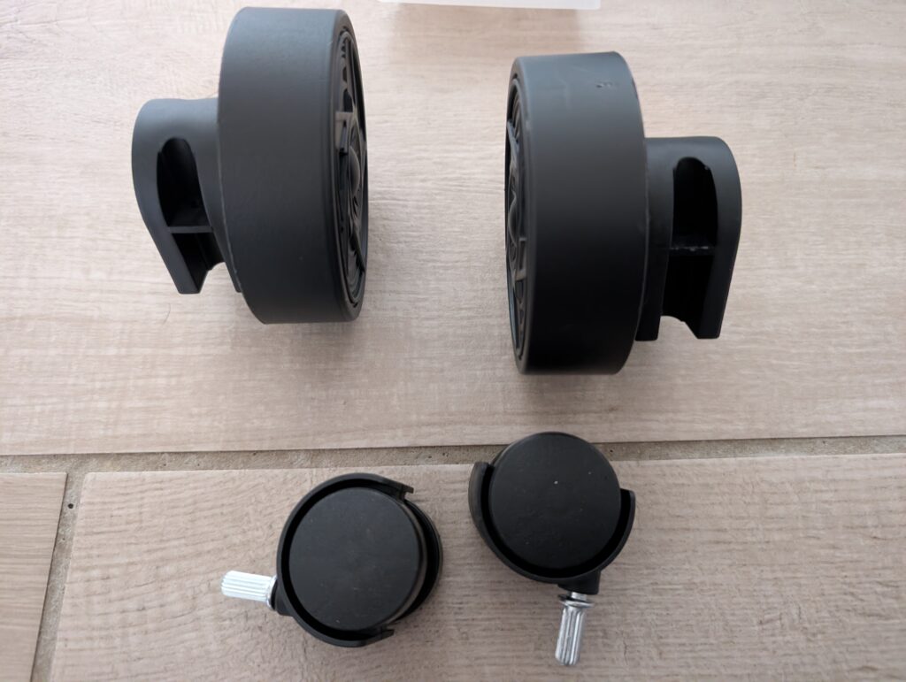 Scheppach SprayVac20 Waschsauger Lenkrollen und Räder