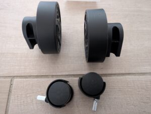 Scheppach SprayVac20 Waschsauger Lenkrollen und Räder