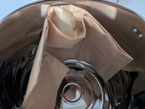 Scheppach SprayVac20 Waschsauger Staubbeutel eingesetzt