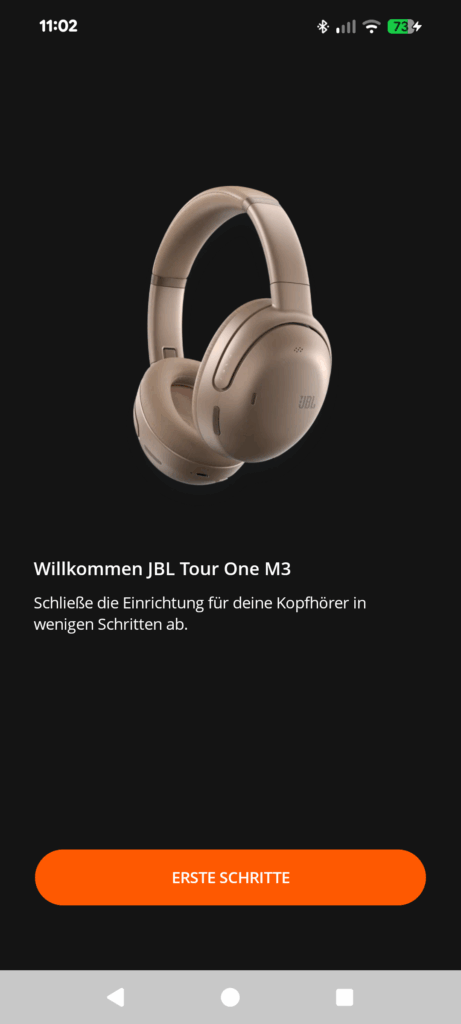 JBL Tour One M3 Noise-Cancelling-Kopfhörer App Screenshot