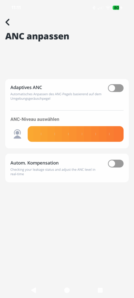 JBL Tour One M3 Noise-Cancelling-Kopfhörer App Screenshot