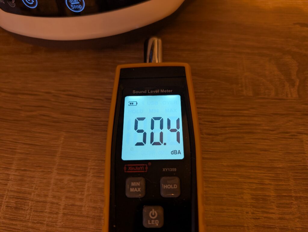 Tefal Convenient Series Deluxe VC502D Dampfgarer gemessene Lautstärke