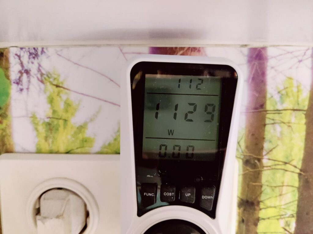 Cloer 6430 Raclette Stromverbrauch auf höchster Stufe